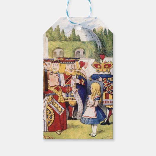 Alice in Wonderland en de Hartenkoningin Cadeaulabel (Voorkant)