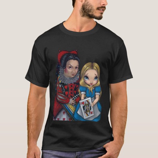 Alice in Wonderland en de hartenkoningin T-shirt (Voorkant)