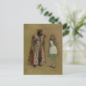 Alice in Wonderland en de koning van het hart Briefkaart (Staand voorkant)