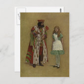 Alice in Wonderland en de koning van het hart Briefkaart (Voorkant / Achterkant)