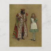 Alice in Wonderland en de koning van het hart Briefkaart (Voorkant)