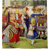 Alice in Wonderland en de koningin van het hart Douchegordijn (Voorkant)