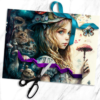 Alice in Wonderland en de Magische paddenstoelen Tissuepapier