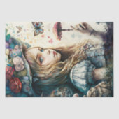 Alice in Wonderland en de Magische paddenstoelen Tissuepapier (Voorkant)