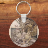 Alice in Wonderland en de Mock Turtle Sleutelhanger (Voorkant)