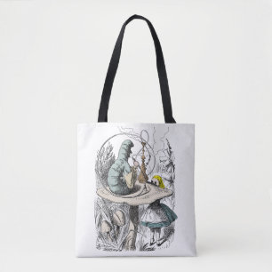 Alice in Wonderland en de Rups Poster Tote Bag