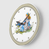 Alice in Wonderland en de White Rabbit Clock Grote Klok (Hoek)