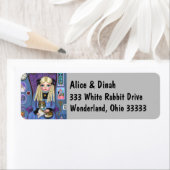 Alice in Wonderland en Dinah Cat Fairy Tale Etiket (Insitu)