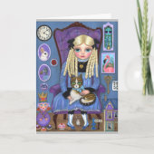 Alice in Wonderland en Dinah Cat Fairy Tale Kaart (Voorkant)