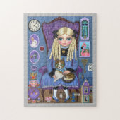 Alice in Wonderland en Dinah Cat Fairy Tale Legpuzzel (Verticaal)