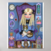 Alice in Wonderland en Dinah Cat Fairy Tale Poster (Voorkant)