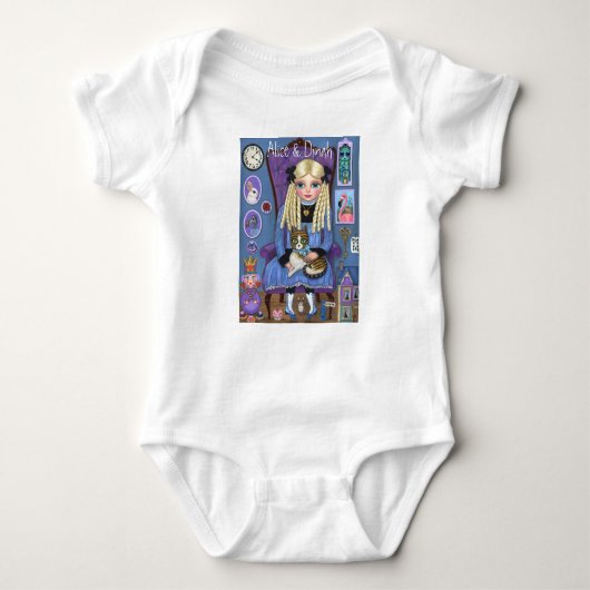 Alice in Wonderland en Dinah Cat Fairy Tale Romper (Voorkant)