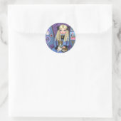 Alice in Wonderland en Dinah Cat Fairy Tale Ronde Sticker (Tas)