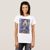 Alice in Wonderland en Dinah Cat Fairy Tale T-shirt (Voorkant volledig)