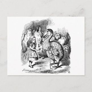 Alice in Wonderland en Dodo Bird Briefkaart
