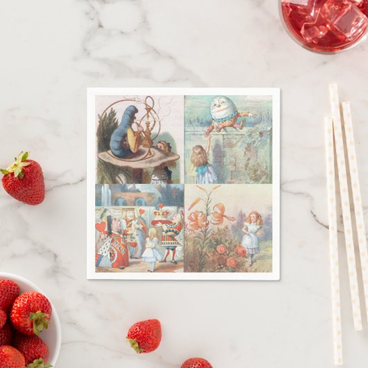 Alice in Wonderland en door het glas Servet (Insitu)