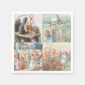 Alice in Wonderland en door het glas Servet (Voorkant)