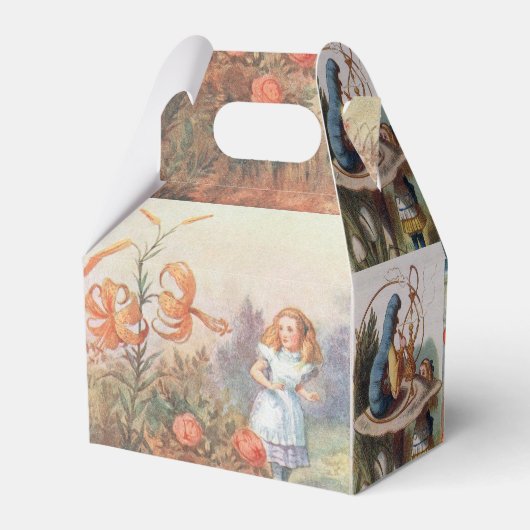 Alice in Wonderland en door het kijkglas Bedankdoosjes (Achterkant)