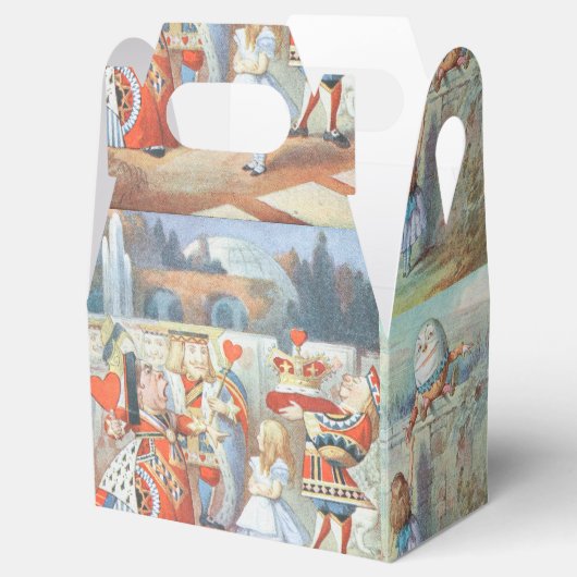 Alice in Wonderland en door het kijkglas Bedankdoosjes (Geopend)