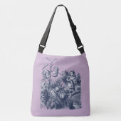 Alice in Wonderland en Flowers Crossbody Tas (Voorkant)