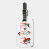 Alice in Wonderland en Friends Bagagelabel (Voorkant verticaal)