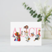 Alice in Wonderland en Friends Briefkaart (Staand voorkant)