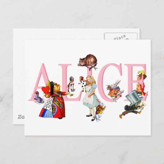 Alice in Wonderland en Friends Briefkaart (Voorkant / Achterkant)