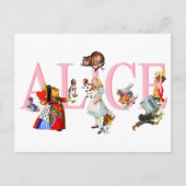 Alice in Wonderland en Friends Briefkaart (Voorkant)