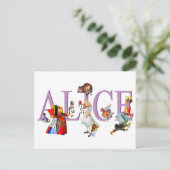 Alice in Wonderland en Friends Briefkaart (Staand voorkant)