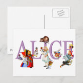 Alice in Wonderland en Friends Briefkaart (Voorkant / Achterkant)