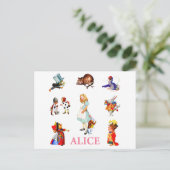 Alice in Wonderland en Friends Briefkaart (Staand voorkant)
