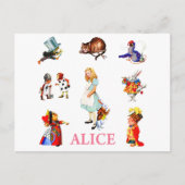 Alice in Wonderland en Friends Briefkaart (Voorkant)