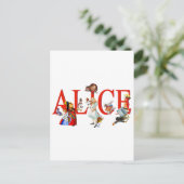 Alice in Wonderland en Friends Briefkaart (Staand voorkant)