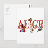 Alice in Wonderland en Friends Briefkaart (Voorkant / Achterkant)