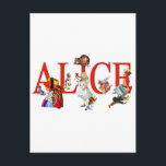 Alice in Wonderland en Friends Briefkaart<br><div class="desc">Alice in Wonderland en Vrienden,  waaronder de Mad Hatter,  de koningin van het hart,  de Duchess,  de Caterpaal,  de Cheshire Cat,  het witte konijn en de Cardmen</div>