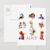 Alice in Wonderland en Friends Briefkaart (Voorkant / Achterkant)