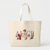 Alice in Wonderland en Friends Grote Tote Bag (Voorkant)