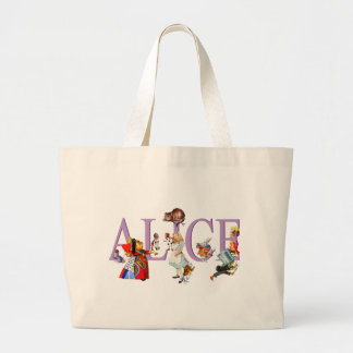 Alice in Wonderland en Friends Grote Tote Bag
