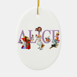 Alice in Wonderland en Friends Keramisch Ornament