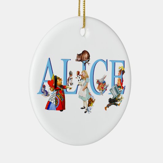 Alice in Wonderland en Friends Keramisch Ornament (Rechts)