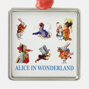 Alice in Wonderland en Friends Metalen Ornament