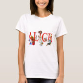 Alice in Wonderland en Friends T-shirt (Voorkant)