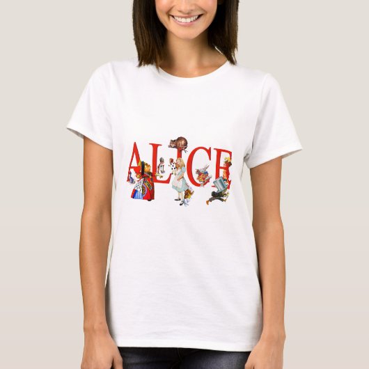 Alice in Wonderland en Friends T-shirt (Voorkant)
