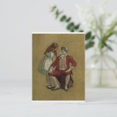 Alice in Wonderland en Frog in Suit Briefkaart (Staand voorkant)