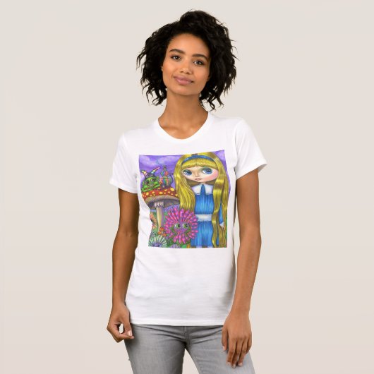 Alice in Wonderland en het Caterpillar T-shirt (Voorkant volledig)