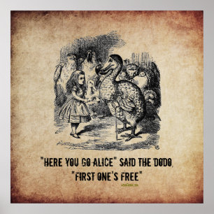 Alice (in Wonderland) en het Dodo Funny Poster