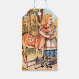 Alice in Wonderland en het hert Cadeaulabel