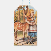 Alice in Wonderland en het reekalf Cadeaulabel (Voorkant)
