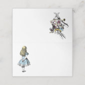  Alice in Wonderland en het witte konijn Plaatskaartje (Buitenkant ongevouwen)