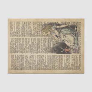 Alice in Wonderland en het witte konijn Tissuepapier